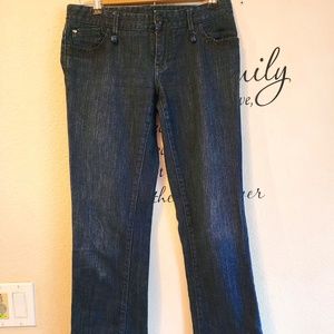 Women's A/X Armani Exchange Lowrise Regular Fit Dark Blue Jeans Size 4Reg